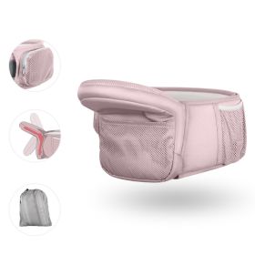 Multi-functional Lightweight All-season Foldable Baby Waist Stool (Color: Pink)