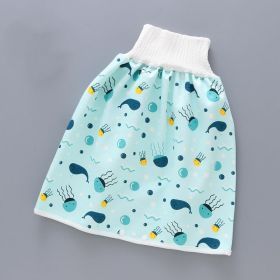 Baby leak-proof bed wetting skirt (Option: Sea-Skirt-M)