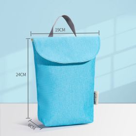 Baby Diaper Storage Bag Baby Diapers Waterproof Bedside Hanging Bag (Color: Blue)