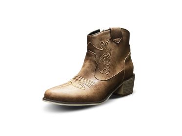 Vintage totem boots (Option: Brown-39)