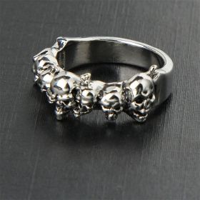 Titanium steel ring (Option: Silver-8Number)