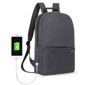 Men's simple casual backpack (Option: Black-2 style)