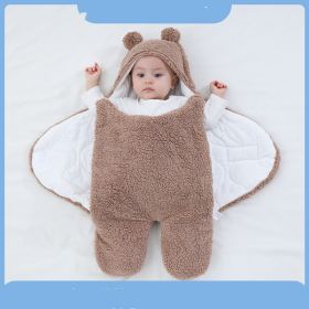 Babies With Big Baby Swaddling Clothes Can Prevent Startle (Option: Khaki-80x80cm)