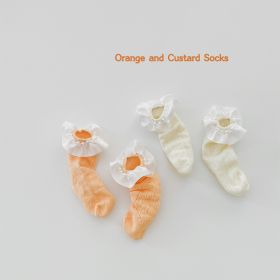 Spring And Summer Korean Version Of The Thin Section Of Lace Princess Calf Socks (Option: 1192A group-One size)