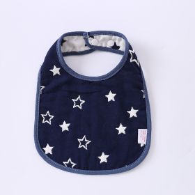 Summer Thin Pure Cotton Concealed Button 6-layer U-shaped Baby Gauze Bib (Option: 5style)