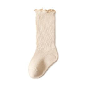 Spring And Autumn Thin Section Months Newborn Baby Socks In Autumn And Winter (Option: Beige-XS)