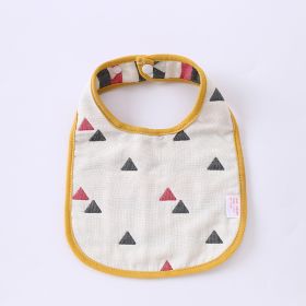 Summer Thin Pure Cotton Concealed Button 6-layer U-shaped Baby Gauze Bib (Option: 1style)