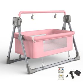 Infant Multi-function Intelligent Electric Cradle (Option: Pink-US)