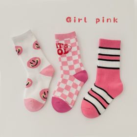 3 Pairs Wave Dot Lattice Colorful Socks (Option: A9-S)