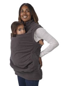 Three In One Multi-functional Mother Kangaroo Coat Women's Sleeveless Sweater (Option: Grey-S)