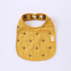 Summer Thin Pure Cotton Concealed Button 6-layer U-shaped Baby Gauze Bib (Option: 8style)