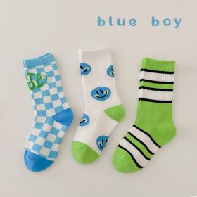 3 Pairs Wave Dot Lattice Colorful Socks (Option: A4-L)