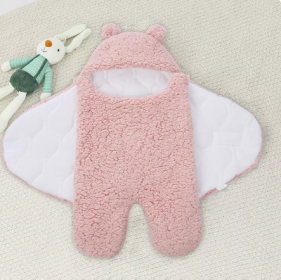 Baby Hugging Bag Newborn Supplies Swaddling Clothes Delivery Room Quilt (Option: Pink thickened and lengthened-65x70cm)