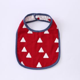 Summer Thin Pure Cotton Concealed Button 6-layer U-shaped Baby Gauze Bib (Option: 11style)