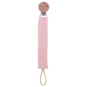 Products Beech Pacifier Clip To Soothe Baby Cotton And Hemp (Color: Pink)