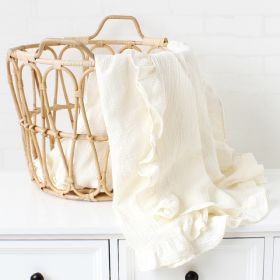 Baby Blanket Ver Ruffle Newborn (Option: Cream-120X120cm)