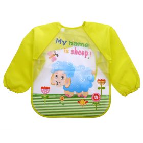 Children's Gown Long Sleeve Kids Waterproof Meal Baby Apron Painting Clothes Bib Protective Clothing (Option: No13 Yellow Lamb)