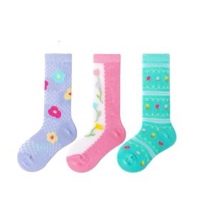 Spring And Summer Thin Cartoon Small Flower Card Silk Socks (Option: D2703-XL)