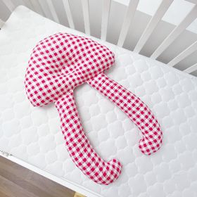 Baby Soothing Pillow Set Pillow Soothing Sleep (Option: Red grid-60X40CM)